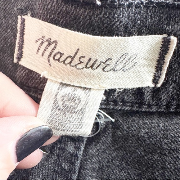 Madewell 90”s Straight Leg Classic Black Denim Jeans - Picture 8 of 12